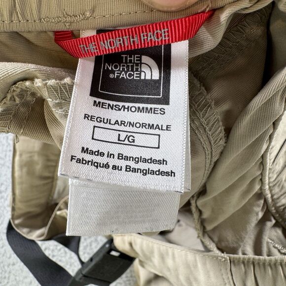 S North Face Pants Men Large Khaki Convertible Zip Off Nylon Hiking Outdoor Carg - Picture 11 of 13